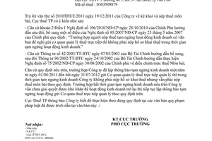 Công văn 358/CT-TTHT kê khai và nộp thuế môn bài