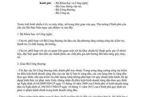 Công văn 73/TTg-KTN về tăng cường biện pháp phòng, chống cháy, nổ xe cơ giới do