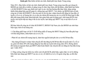 Công văn 245/BHXH-CSYT 2012 hướng dẫn tổ chức khám chữa bệnh bảo hiểm y tế