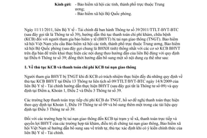 Công văn 279/BHXH-CSYT hướng dẫn thanh toán chi phí khám chữa bệnh