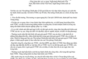 Công văn 486/VPCP-KSTT thông báo ý kiến chỉ đạo Thủ tướng Chính phủ