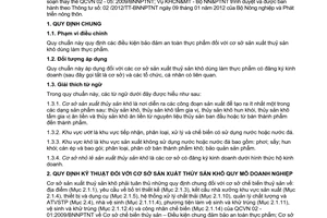 Quy chuẩn kỹ thuật Quốc gia QCVN 02-17:2012/BNNPTNT về cơ sở sản xuất thủy sản khô - điều kiện bảo đảm an toàn thực phẩm do Bộ Nông nghiệp và Phát triển nông thôn ban hành