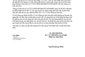 Công văn 01/BXD-KTQH về quy hoạch nông thôn mới trên địa bàn tỉnh Ninh Bình do B