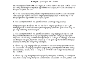 Công văn 04/GSQL-TH vướng mắc trong việc thực hiện quy trình thủ tục hải quan