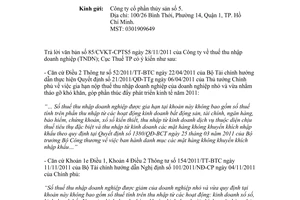 Công văn 117/CT-TTHT thuế thu nhập doanh nghiệp