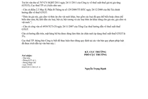 Công văn 160/CT-TTHT thuế suất thuế giá trị gia tăng