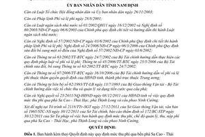 Quyết định 01/2012/QĐ-UBND định mức chế độ quản lý thu nộp phí qua phà Nam Định