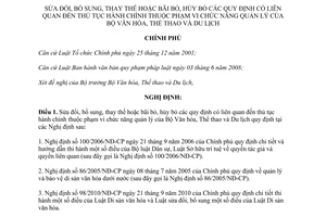 Nghị định 01/2012/NĐ-CP thủ tục hành chính thuộc phạm vi chức năng quản lý