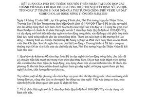 Thông báo 06/TB-VPCP kết luận Phó Thủ tướng Nguyễn Thiện Nhân