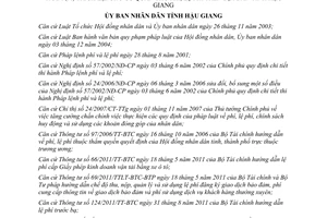 Quyết định 03/2012/QĐ-UBND sửa đổi khoản thu phí, lệ phí