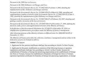 Circular No. 02/2012/TT-BTC prescribing the collection, remittance, management