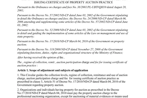 Circular No. 03/2012/TT-BTC guiding rates, regime of collection, remittance