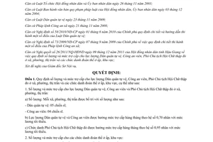 Quyết định 04/2012/QĐ-UBND số lượng và mức trợ cấp cho lực lượng Dân quân