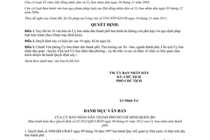 Quyết định 02/2012/QĐ-UBND bãi bỏ văn bản