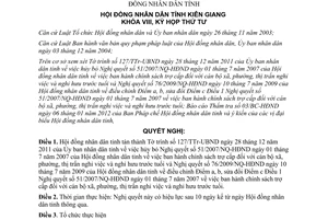 Nghị quyết 48/2012/NQ-HĐND hủy bỏ Nghị quyết 51/2007/NQ-HĐND và 76/2009/NQ-HĐND