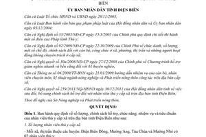 Quyết định 01/2012/QĐ-UBND chính sách chức năng nhiệm vụ nhân viên thú y xã Điện Biên