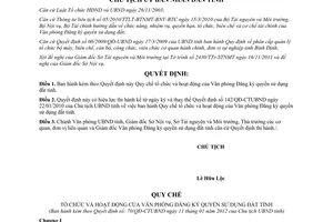 Quyết định 70/QĐ-CTUBND năm 2012 về Quy chế tổ chức và hoạt động của Văn phòng Đ