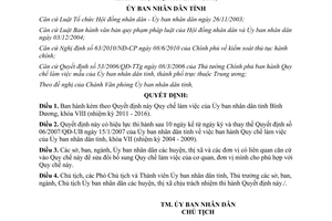 Quyết định 02/2012/QĐ-UBND quy chế làm việc của Ủy ban nhân dân tỉnh Bình Dương