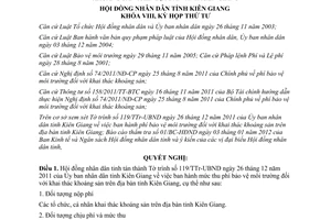 Nghị quyết 46/2012/NQ-HĐND mức thu phí bảo vệ môi trường khai thác khoáng sản