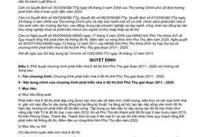 Quyết định 02/2012/QĐ-UBND phê duyệt chương trình phát triển nhà ở đô thị