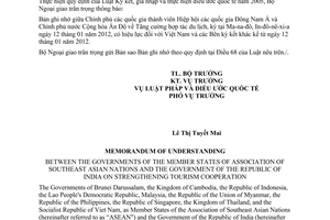 Thông báo hiệu lực Bản ghi nhớ tăng cường hợp tác du lịch