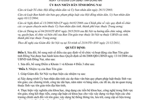 Quyết định 02/2012/QĐ-UBND sửa đổi về tổ chức hoạt động Ban Tôn giáo Đồng Nai