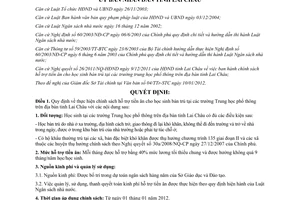 Quyết định 01/2012/QĐ-UBND thực hiện chính sách hỗ trợ tiền ăn