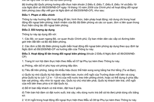 Thông tư 02/2012/TT-BQP hướng dẫn Nghị định 89/2009/NĐ-CP hoạt động đối ngoại