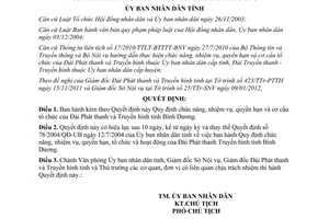 Quyết định 04/2012/QĐ-UBND chức năng nhiệm vụ quyền hạn Đài phát thanh