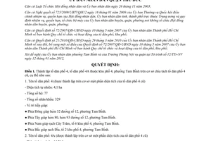 Quyết định 02/2012/QĐ-UBND chia tách thành lập tổ dân phố 4 tổ dân phố 4A