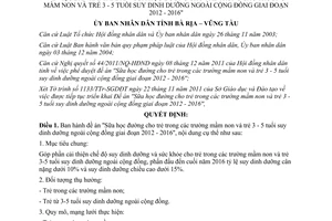 Quyết định 02/2012/QĐ-UBND đề án Sữa học đường cho trẻ trong trường mầm non