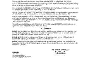 Quyết định 02/2012/QĐ-UBND Đơn giá bồi thường nhà cửa, vật kiến trúc