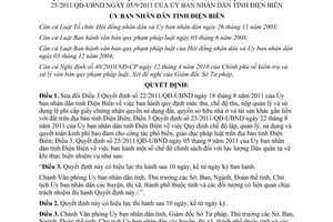 Quyết định 02/2012/QĐ-UBND sửa đổi Quyết định 22/2011/QĐ-UBND Điện Biên