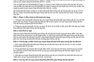 Thông tư 02/2012/TTLT-BGTVT-BKHĐTquy hoạch tổng thể phát triển giao thông vận