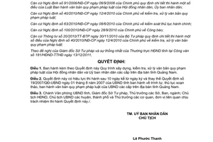 Nghị quyết 02/2012/QĐ-UBND xây dựng kiểm tra xử lý văn bản quy phạm Quảng Nam