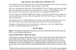 Quyết định 128/QĐ-UBND phê duyệt Quy hoạch phát triển du lịch