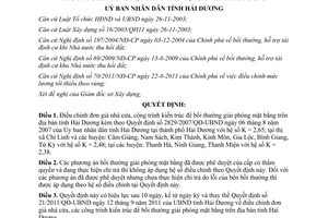 Quyết định 03/2012/QĐ-UBND điều chỉnh đơn giá nhà cửa, công trình kiến trúc