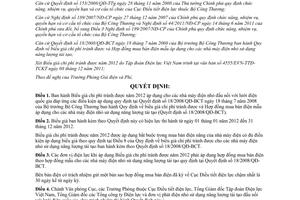 Quyết định 06/QĐ-ĐTĐL biểu giá chi phí tránh được