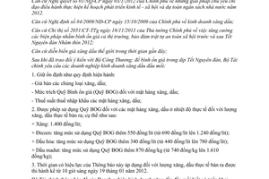 Thông báo 50/TB-BTC điều hành kinh doanh xăng, dầu do Bộ Tài chính ban hành