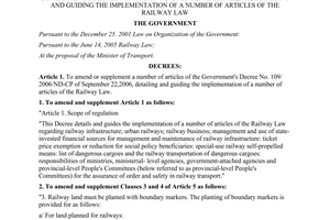 Decree No. 03/2012/ND-CP amending Decree No. 109/2006/ ND-CP