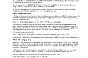 Thông tư liên tịch 02/2012/TTLT-BYT-BNV-BTC hướng dẫn Nghị định 56/2011/NĐ-CP