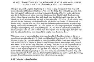 Chỉ thị 04/CT-TTg tăng cường kiểm tra, kiểm soát và xử lý vi phạm