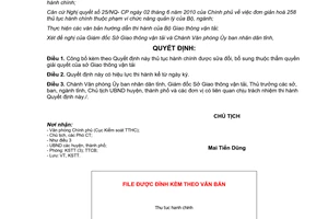 Quyết định 318/QĐ-UBND công bố thủ tục hành chính được sửa đổi