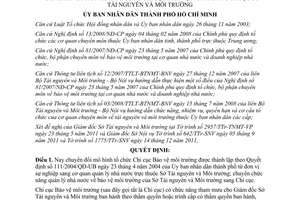 Quyết định 04/2012/QĐ-UBND chuyển đổi mô hình tổ chức Chi Cục bảo vệ môi trường