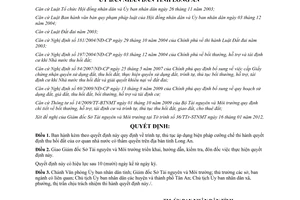 Quyết định 02/2012/QĐ-UBND trình tự, thủ tục áp dụng biện pháp cưỡng chế