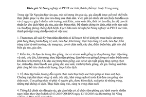 Công văn 82/CN-GSN khôi phục chăn nuôi sau Tết và chủ động phòng chống dịch