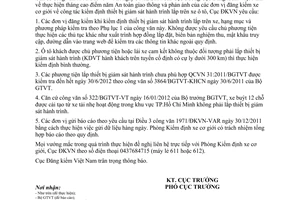 Công văn 148/ĐKVN-VAR công tác kiểm định thiết bị giám sát hành trình lắp