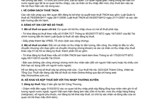 Công văn 285/SCT-VP kê khai nộp thuế thu nhập cá nhân 2012 quyết toán thuế 2011 Hà Nội