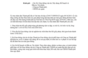 Công văn 796/UBND-GT các tuyến phố cấm tổ chức trông giữ phương tiện xe đạp