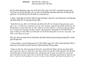 Công văn 1448/BTC-HCSN thực hiện chế độ phụ cấp thâm niên cho nhà giáo đã nghỉ h